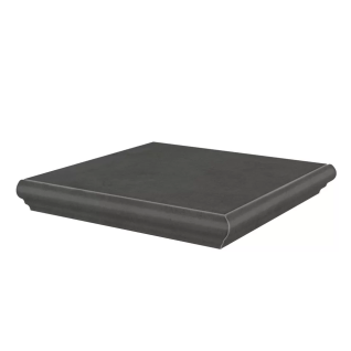 Хадду серый темный 34x34 ступень угловая с капиносом матовый KM4040G0041NGTA