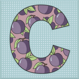 Сад-огород "Слива" 20x20 декор матовый HGD\A544\5185