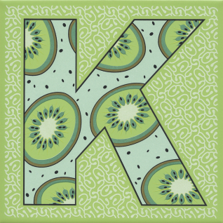 Сад-огород "Киви" 20x20 декор матовый HGD\A548\5111