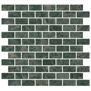 Эвора мозаичный зеленый 30x32 декор глянцевый MM13123T