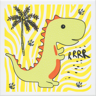 Динозаврики 1 20x20 декор матовый OP\A226\5009