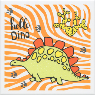 Динозаврики 3 20x20 декор матовый OP\A228\5009