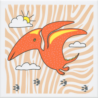 Динозаврики 4 20x20 декор матовый OP\A229\5009