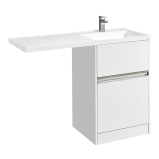 Тумба напольная Лондри 60 белая под стиральную машину, умывальник Лондри