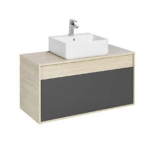 Тумба подвесная Лофт Урбан Графит\Орегон 100 под умывальник