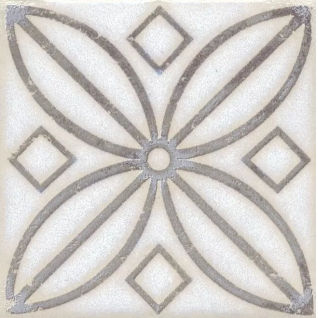 Амальфи орнамент коричневый 9,8x9,8 вставка матовый STG\A402\1266H