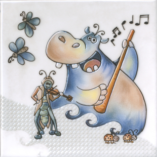 Симфония 1 20x20 декор глянцевый VT\A480\5232