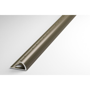 Профиль алюминиевый L-образный наружный закругленный бронза ПК 13.2700.04л