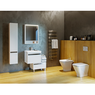 Тумба подвесная Капри 60 под умывальник Миранда 60, белый глянец