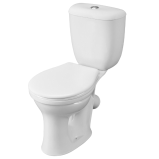 Унитаз-компакт Виктория (косой вып., ниж.под., однореж. арм. 6 л, п/пропил.сид) белый, 1с 1P3016S0000BF