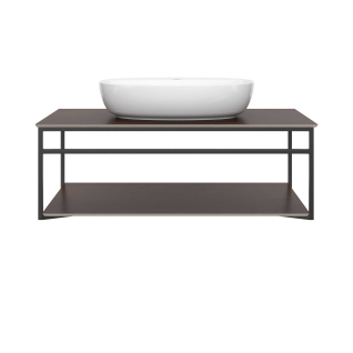 Металлический каркас подвесной Plaza Next 100 черный под столешницу и умывальник