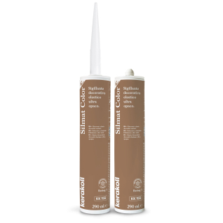 Герметик силиконовый KeraKoll Silmat Color матовый КК155 Сепия коричневый 290 мл