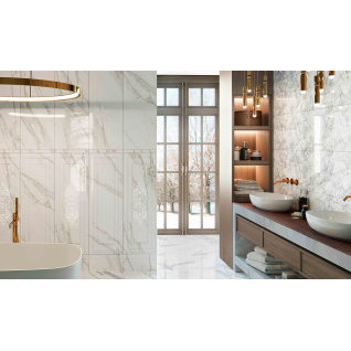 Прадо панель белый 40x120 декор глянцевый 14041R\3F