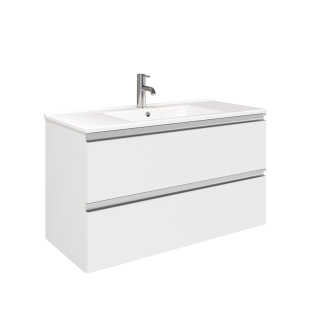 Тумба подвесная FELIS 100 под умыв-к Cerastyle Arte 100, белый шёлк, LFE-WCAB-100-411