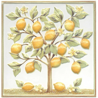 Капри Лимонное дерево 20x20 декор глянцевый TLA001