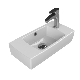 Умывальник City 50 правый накладной белый