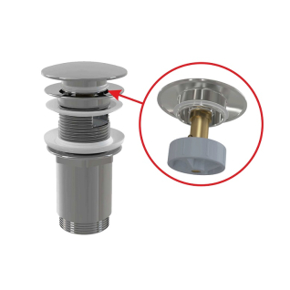 Донный клапан ClickClack 5/4 цельнометалический с переливом A392C-BL-01