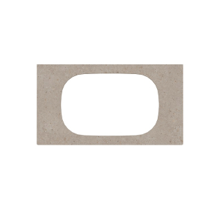 Столешница керамогранитная MAGICA 90 Риккарди для раковин, встраиваемых сверху, бежевая