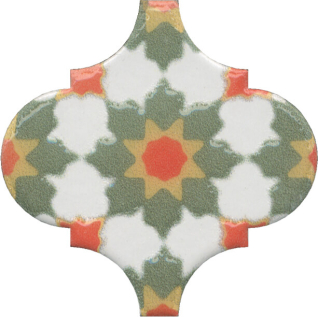 Арабески майолика орнамент 6,5x6,5 декор глянцевый OS\A40\65000