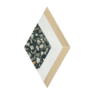 Бричиола наборный 1 17x30 декор лаппатированный ID137