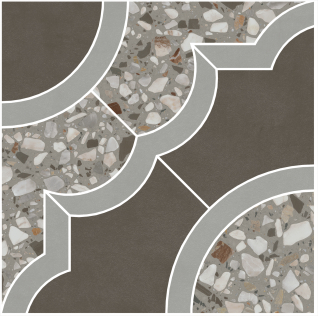 Бричиола наборный 1 30x30 декор лаппатированный ID141