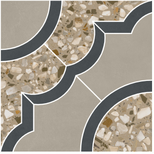 Бричиола наборный 2 30x30 декор лаппатированный ID142