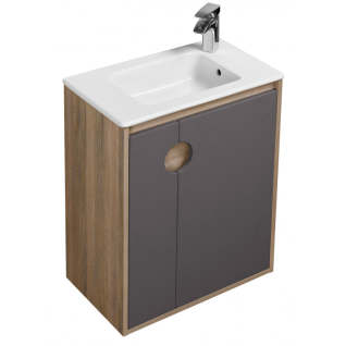 Тумба подвесная Анси 60 под умывальник Debba 60, цвет шоколад 