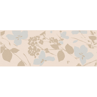 Вилланелла Цветы бежевый 15x40 декор глянцевый MLD\B67\15084