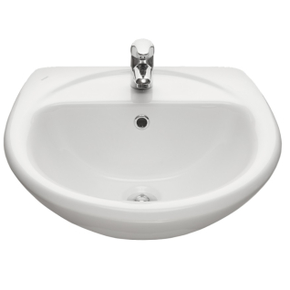 Умывальник пьедестальный Соната с переливом, белый