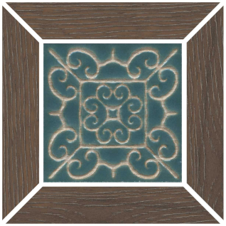 Тровазо наборный коричневый темный 13x13 декор матовый ID154