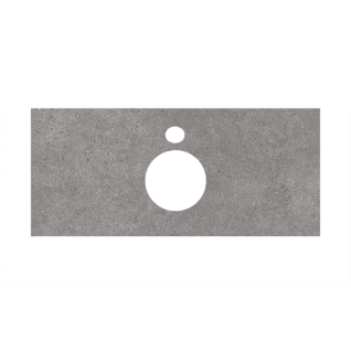 Столешница керамогранитная Plaza 100 Фондамента для накладных умывальников, серый натуральный