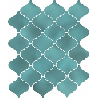 Арабески майолика бирюзовый 26x30 мозаика глянцевый 65006