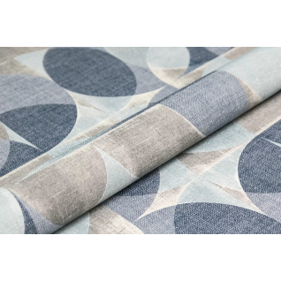 Обои виниловые Шафран мотив синий, круг KM8511