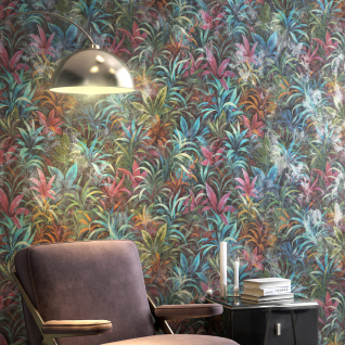 Обои виниловые Экзотика база белый KM6010