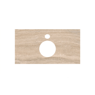 Столешница керамогранитная Plaza 80 Риальто под накладной умывальник, песочный