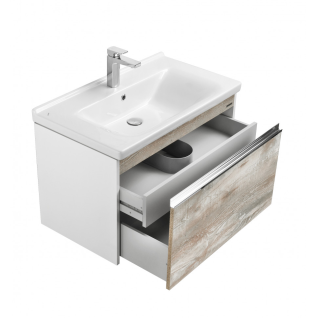 Тумба подвесная Капри 80 под умывальник Миранда 80, бетон пайн