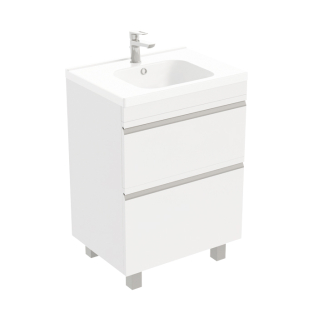 Тумба напольная VENUS 60 под умывальник Creavit IDEAL 60, УЛЬТРА белый глянец, LVE-WFCAB-60-101