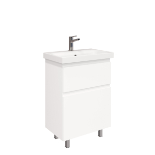 Тумба напольная Optimum Slim 60 под умывальник Moduo Slim 60, белый глянец
