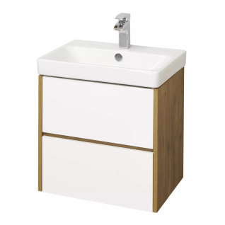 Тумба подвесная Сканди 55 Белый/Дуб Рустикальный под умывальник Адриана