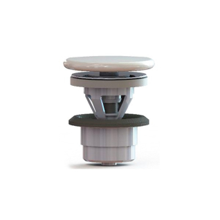 Донный клапан «Click-Clack» для раковины с керамической крышкой, белый глянцевый DRR.2\WHT