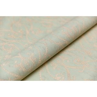 Обои виниловые Дамаск мотив зеленый KM8105