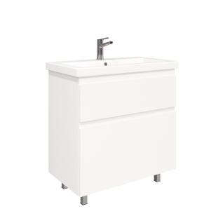 Тумба напольная Optimum Slim 80 под умывальник Moduo Slim 80, белый глянец