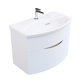 Тумба подвесная Riva 80 белая матовая под умывальник