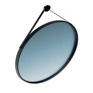 Зеркало CONO 70 черное с LED подсветкой