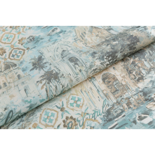 Обои виниловые Впечатление мотив голубой KM6603