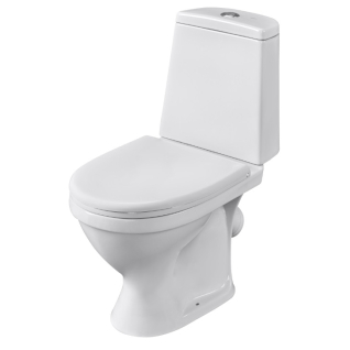 Унитаз-компакт Прайм стандарт (косой вып., ниж.под., арм. 3/6 л, п/пропил.сид) белый, 1с 1P2054S0000BF