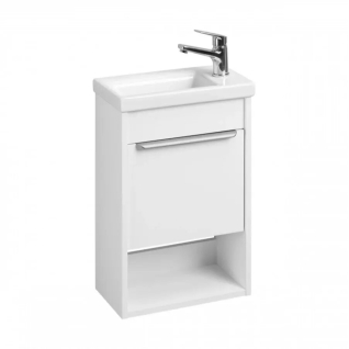 Набор: Тумба под умывальник Хоуп 40 1 дверца Белый матовый 1A287101HP2B0/Раковина Миранда 40 1WH302500 (1A2871K0HP2B0)