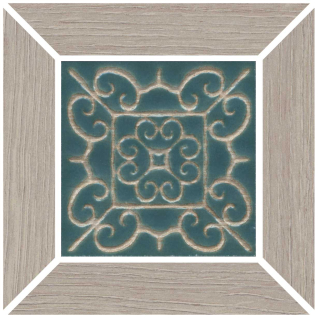 Тровазо наборный серый 13x13 декор матовый ID152