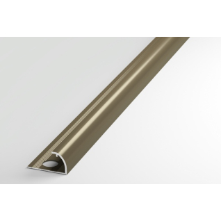 Профиль алюминиевый L-образный наружный закругленный бронза ПК 03-12.2700.04л