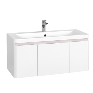 Тумба подвесная Шерилл 105 белая под умывальник Шерилл